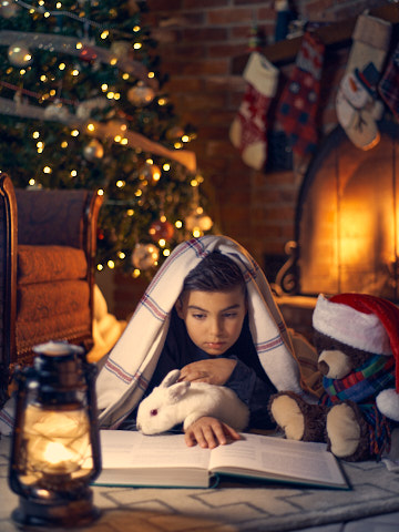 boy waiting santa